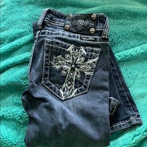 miss me bootcut jeans size 25. blackish blue